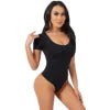 Women’s Seamless Nylon Slimming Bodysuit | Breathable Gym Shapewear with Chest Support & Sculpting Fit