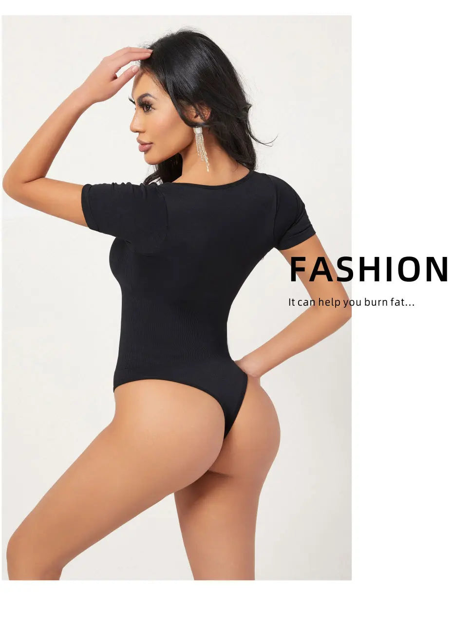 Women’s Seamless Nylon Slimming Bodysuit | Breathable Gym Shapewear with Chest Support & Sculpting Fit