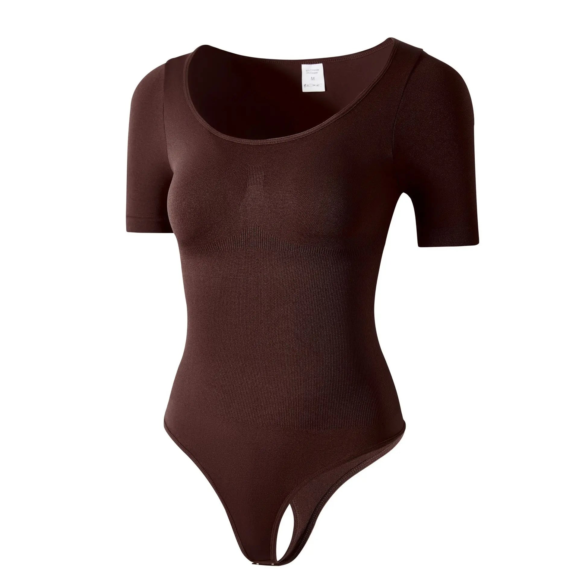 Women’s Seamless Nylon Slimming Bodysuit | Breathable Gym Shapewear with Chest Support & Sculpting Fit