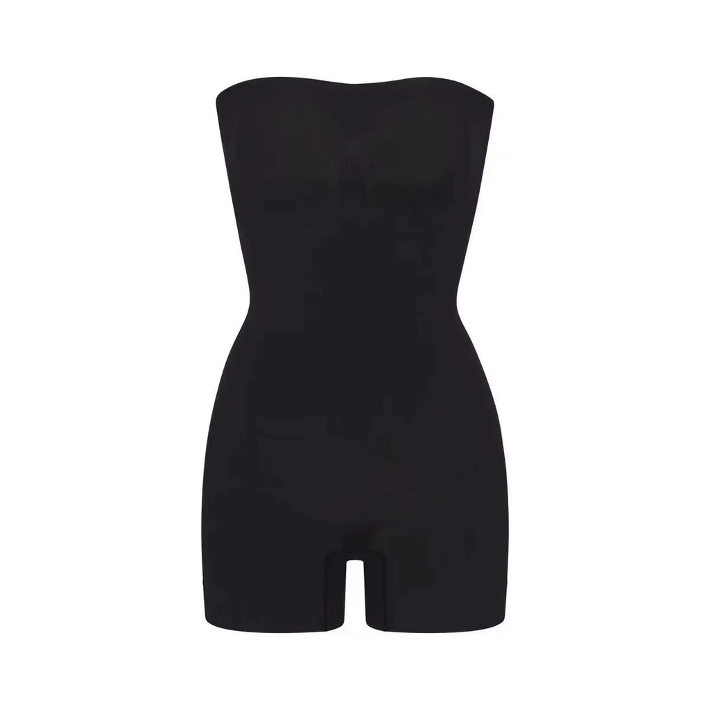 Women’s Strapless Shapewear Bodysuit | Tummy Control Thong Body Shaper Sculpting Tube Top Leotard